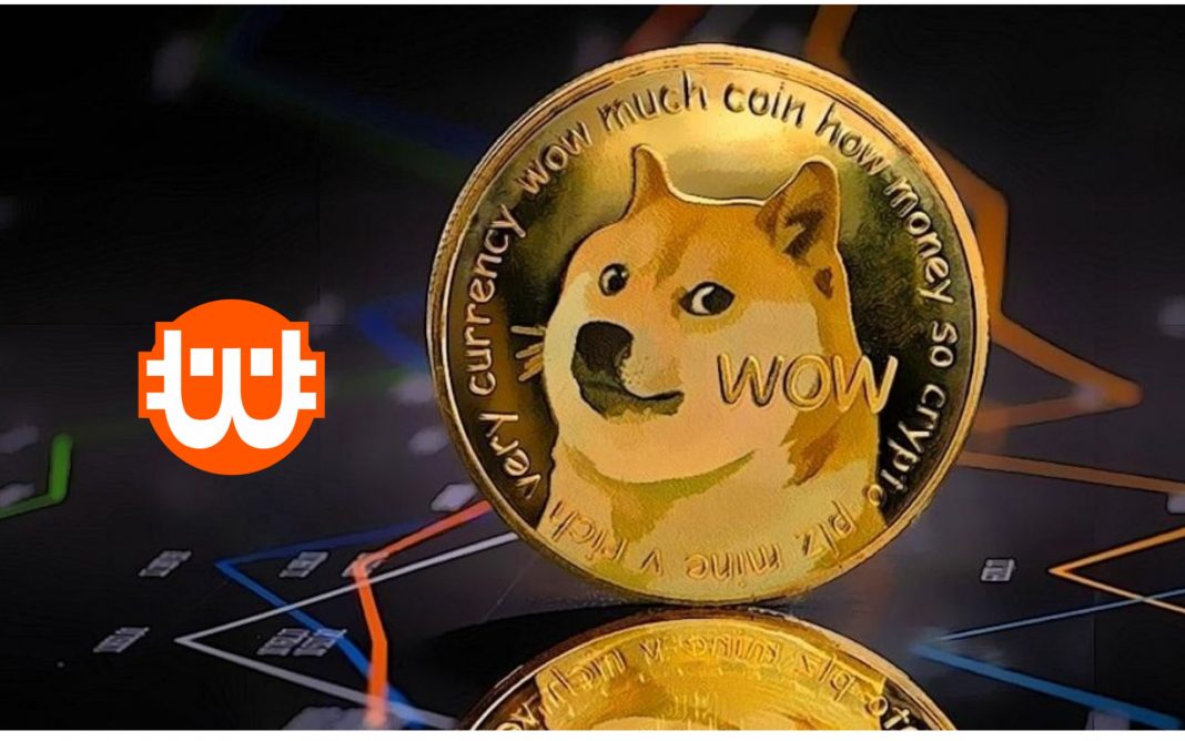 dogecoin árfolyam és az érme ábrája