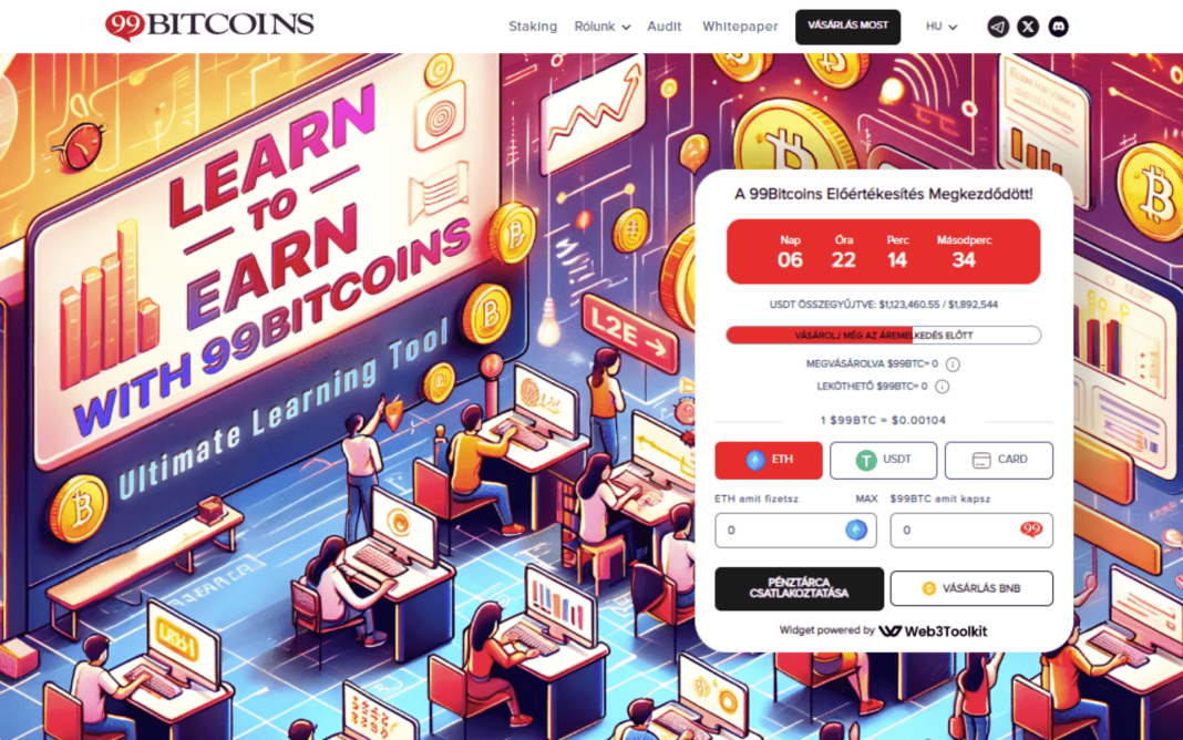 Tanulj és keress: A 99Bitcoins ICO-ja túllőtt az 1,1 millión