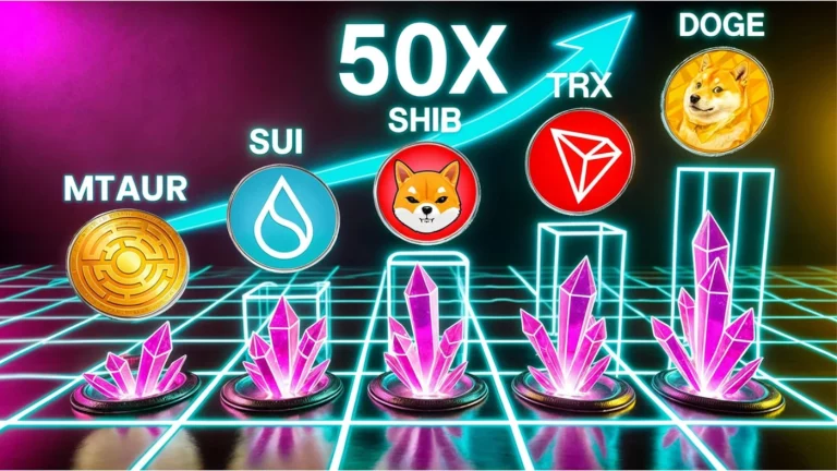 5 kripto készen áll arra, hogy 2025-re 50-szeresére ugorjon: SUI, SHIB, TRX, MTAUR, és DOGE