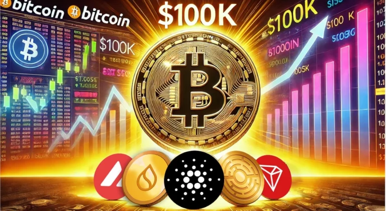 A Bitcoin 100.000 dollárig: Hogyan reagálhatnak ezek a top érmék erre a mérföldkőre?