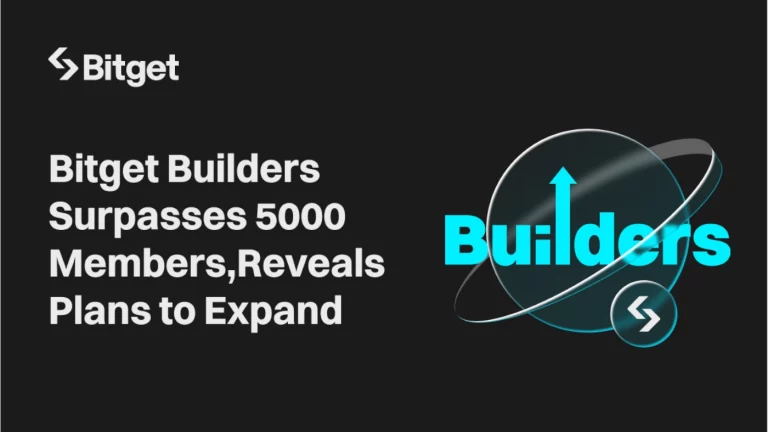 A Bitget Builders meghaladja az 5000 tagot, és terjeszkedési terveket tár fel