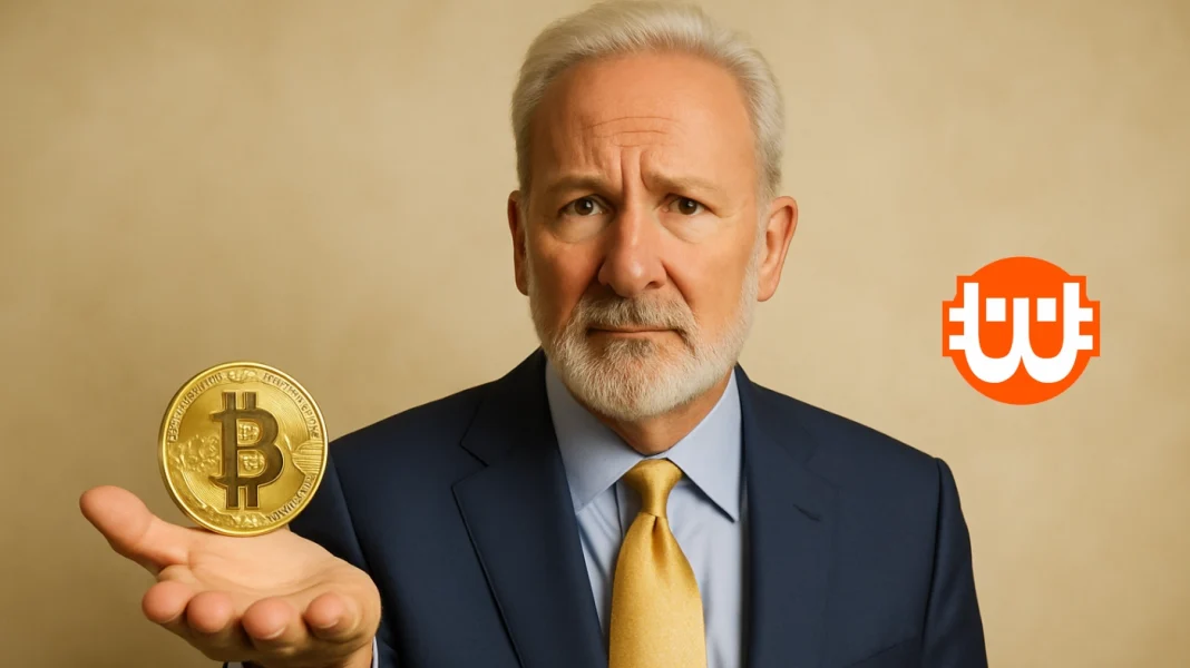 Éles fordulat, Peter Schiff most Bitcoin adományokat kér