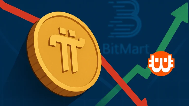 Visszaesett a Pi coin árfolyama, de a BitMart-kereskedés újraindítása hozhat némi fellendülést
