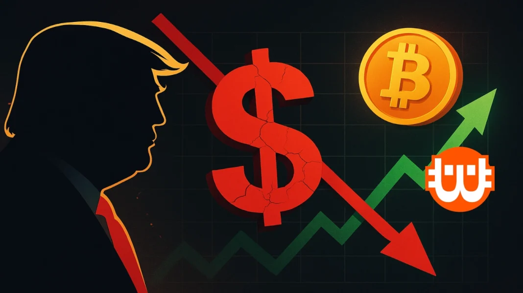 Trump vámtarifái csökkentették a dollár erejét, 83.000 dollár fölött a bitcoin