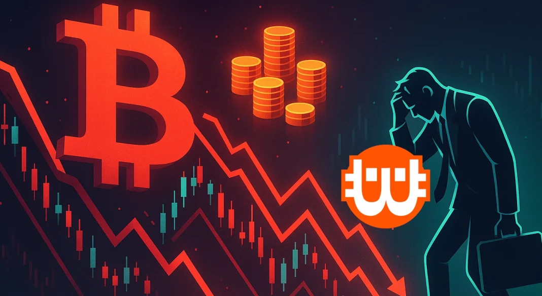 Éles korrekció fenyegeti a Bitcoint, ahogy a kereskedők profitot realizálnak