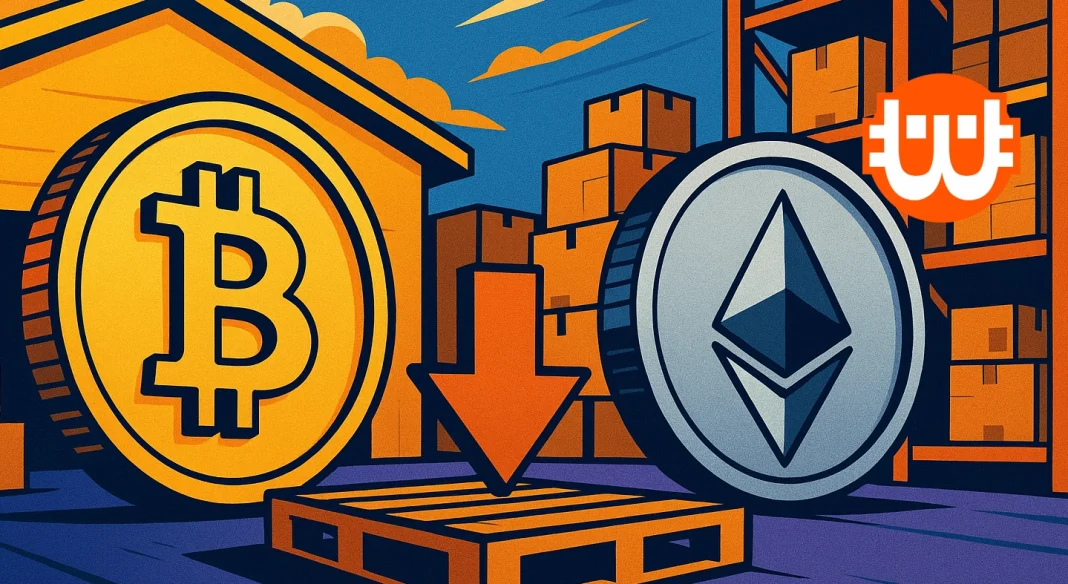 Kínálati hiány fenyegeti a bitcoint és az ethereumot a központosított tőzsdéken