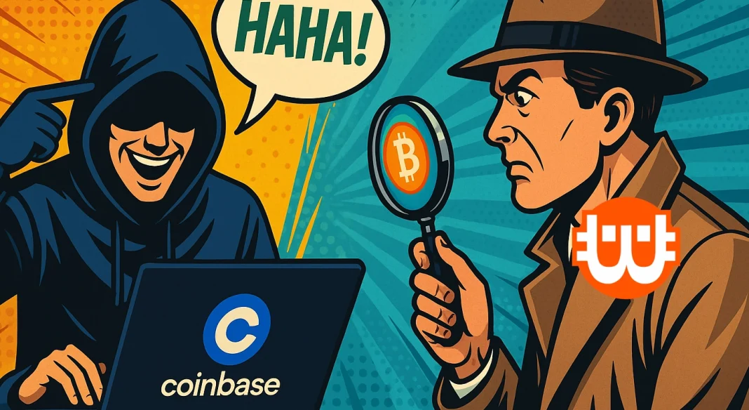 Gúnyt űzött a Coinbase-hacker a blokkláncnyomozóból