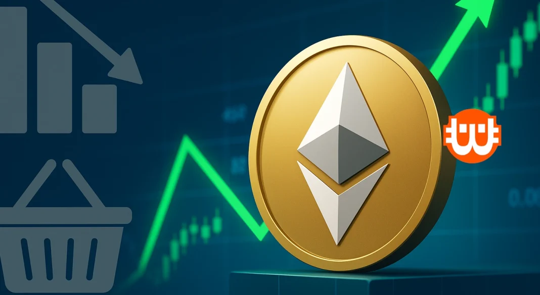 A tőzsdei kínálat csökkenése az Ethereum árfolyamának emelkedéséhez vezethet