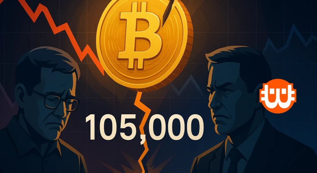 A Bitcoin (BTC) 105.000 dollárra esett – megosztja a kereskedőket: Mi jöhet most?