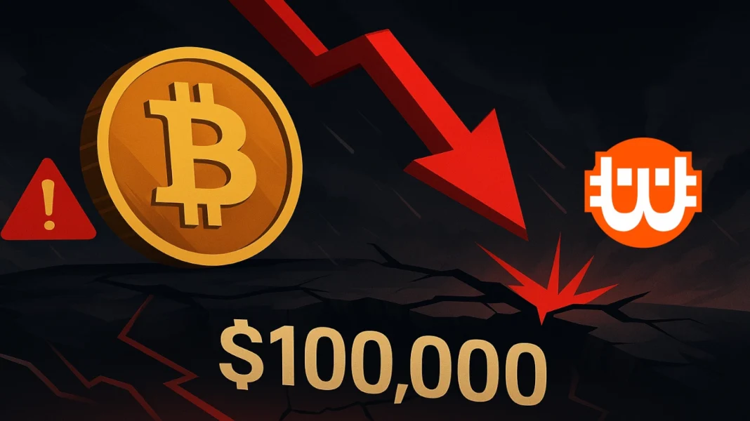 A Bitcoin árfolyama veszélyben – eleshet a 100.000 dolláros szint?