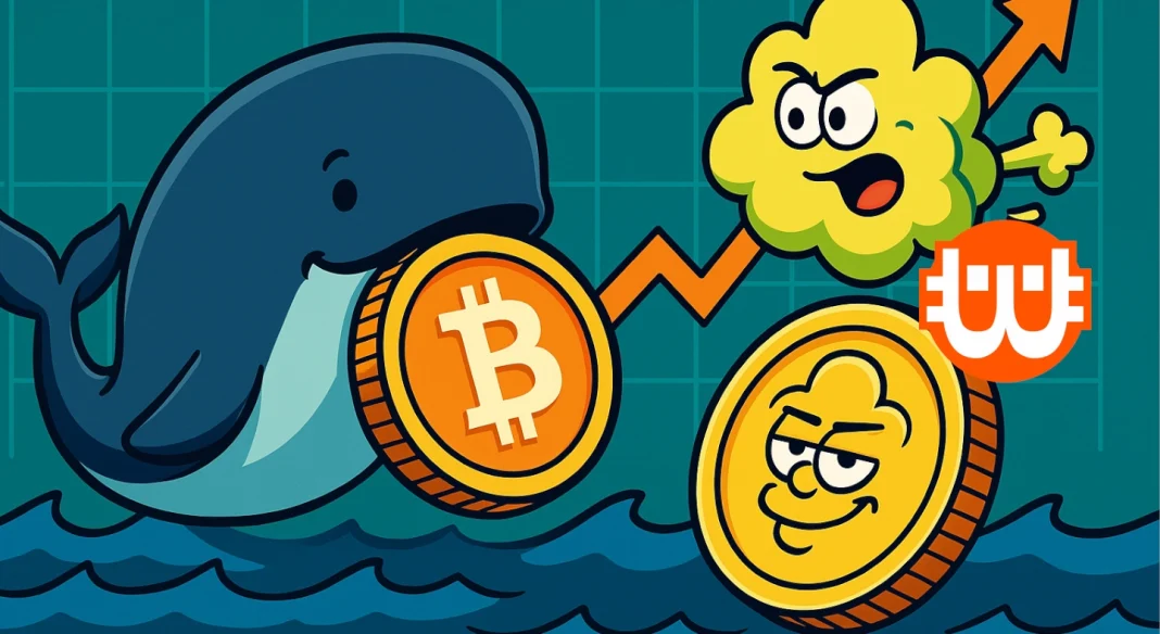 A bálnák Bitcoinról Fartcoinra váltanak: mi áll a meglepő döntés mögött?