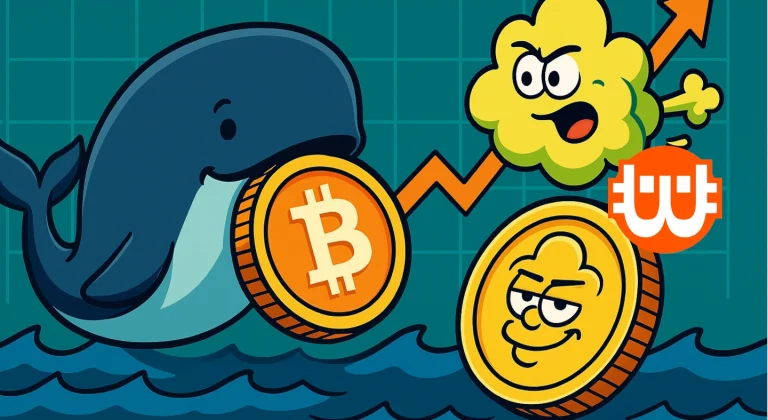 A bálnák Bitcoinról Fartcoinra váltanak: mi áll a meglepő döntés mögött?