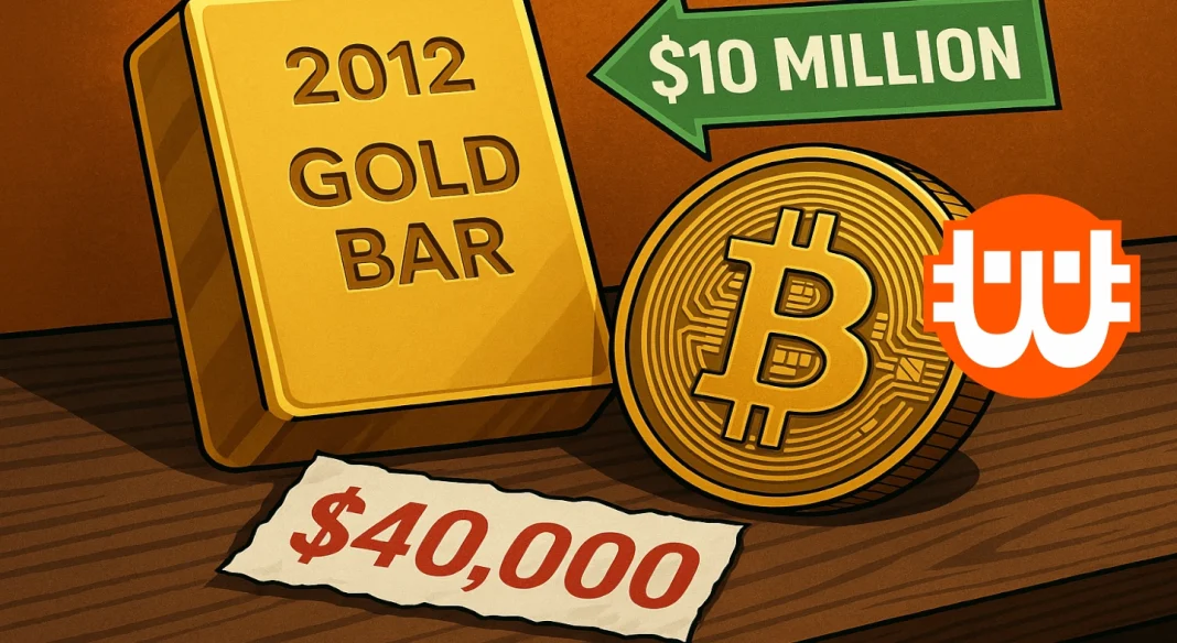 2012-es Bitcoin aranyrúd most 10 milliót ér – de jött a 40 ezer dolláros hiba is