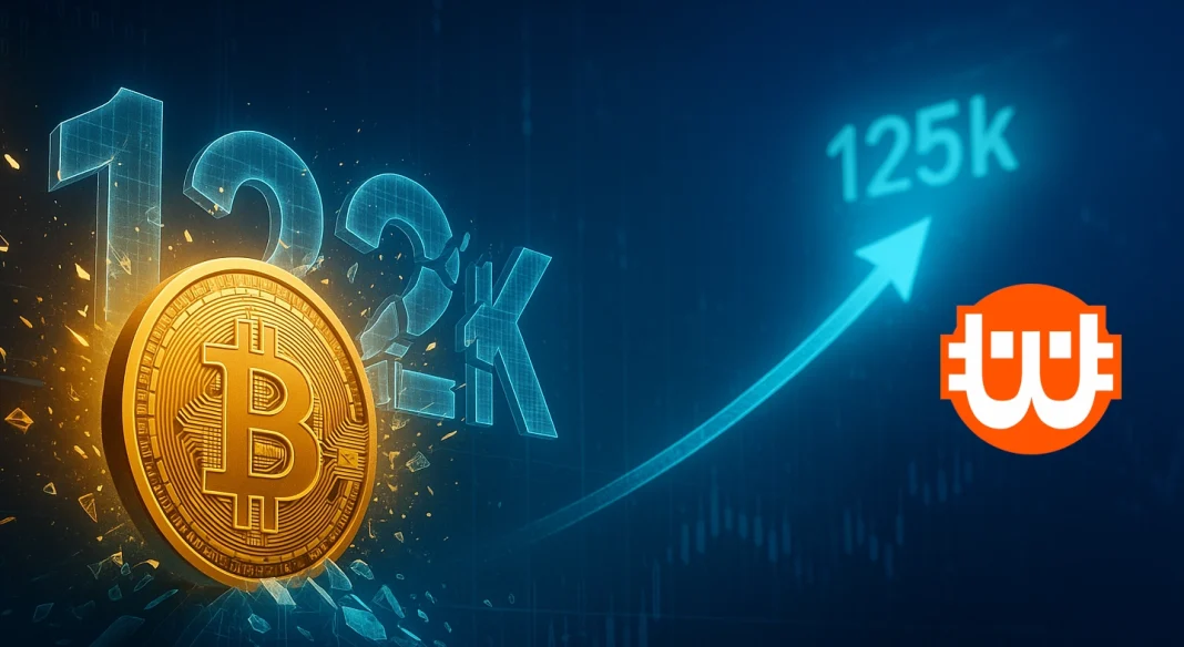 A Bitcoin áttörte a 122 ezer dollárt – Következik a 125 ezer?