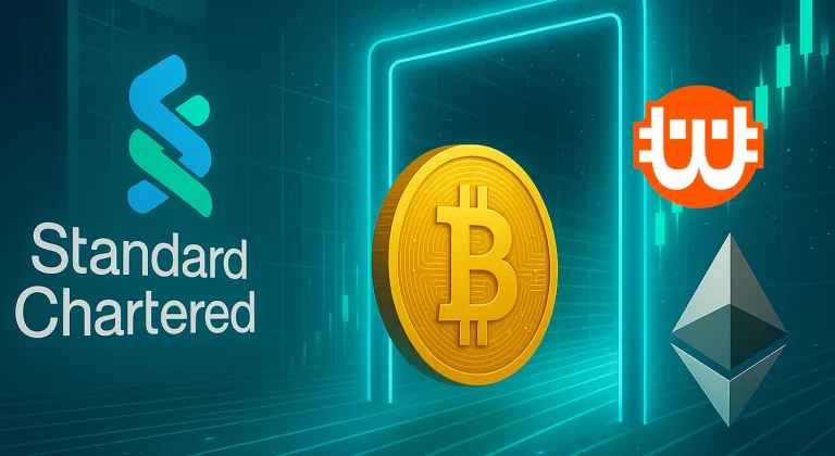 Standard Chartered kriptokereskedést indított Bitcoinra és Ethereumra – Így reagál a piac