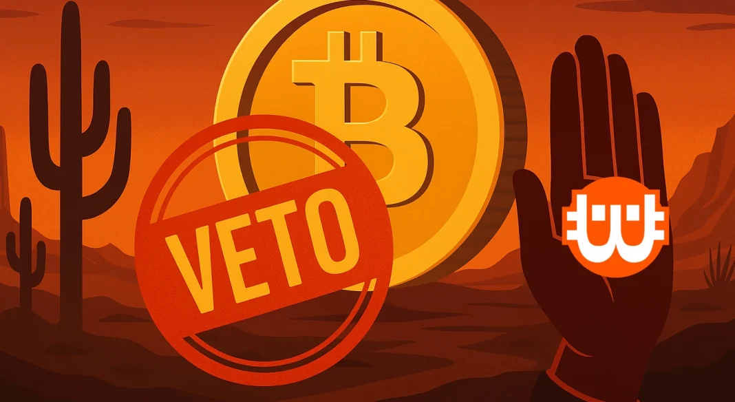 Arizona elutasítja a Bitcoin-tartalékalapot: újra vétózott a kormányzó