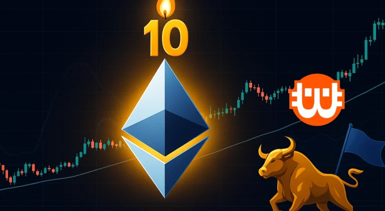 Az Ethereum 10 éve indult – most 4000 dollár felé törhet