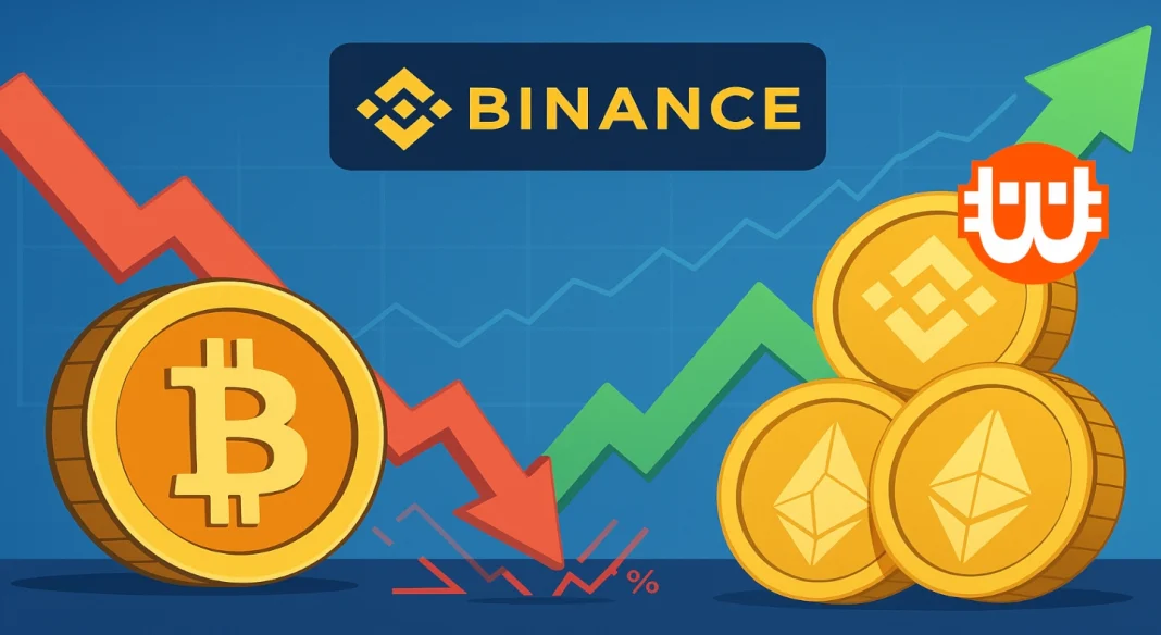 Új trend a Binance-en: ebben a mérőszámban előzték meg a bitcoint az altcoinok