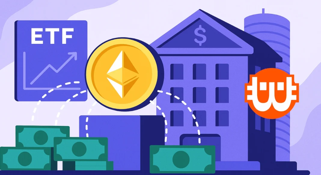 Ether-ETF-ek kiáramlása: az intézmények nagy tételekben vásárolnak