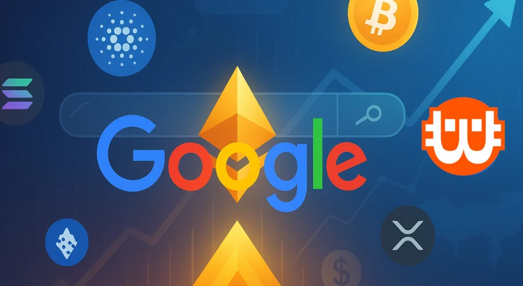 A Google-keresések alapján is folyamatosan nő az altcoinok és az ethereum iránti érdeklődés