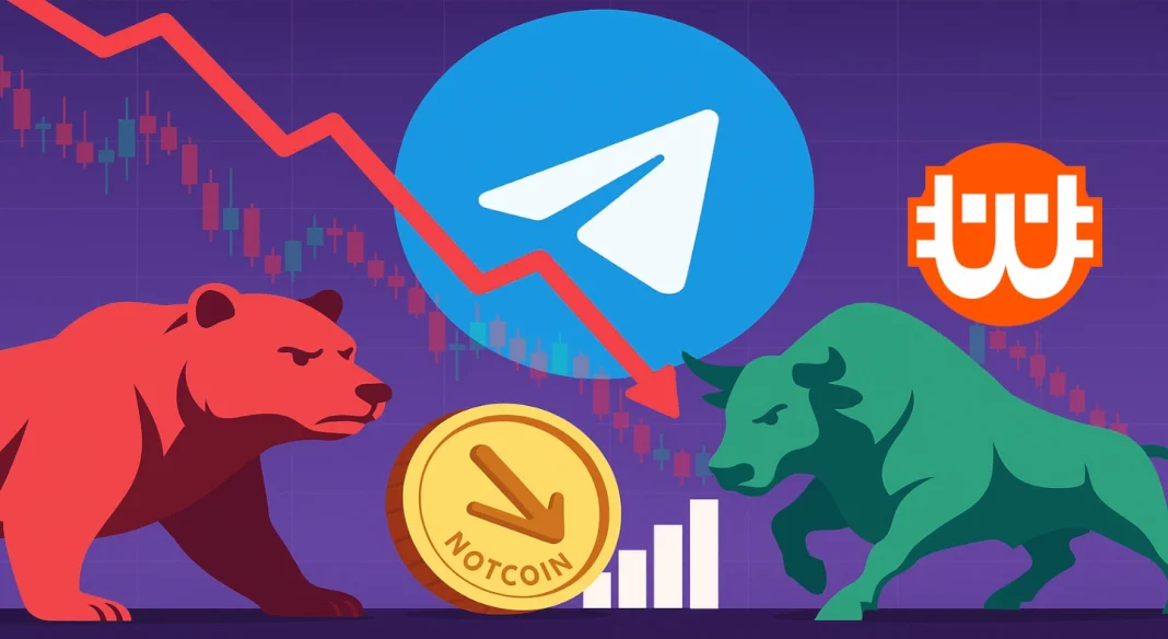 A Notcoin ára ellenállásba ütközik, mélyebb korrekció várható?
