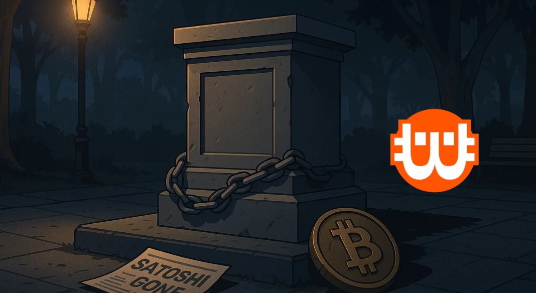 Ellopták Satoshi Nakamoto szobrát
