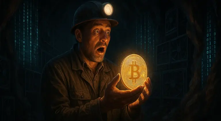 Az egyéni bányász, jackpotot ütött 350.000 dollár értékű BTC-vel