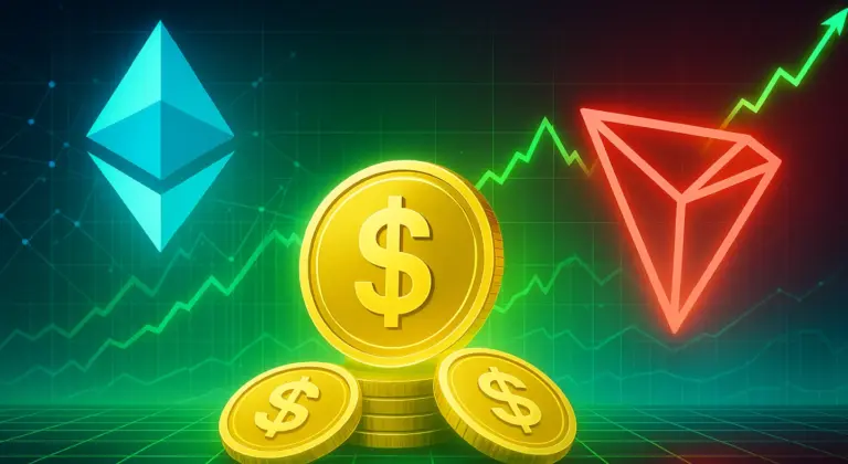 A stablecoinok rekordcsúcson: Ethereum és Tron uralják a piacot