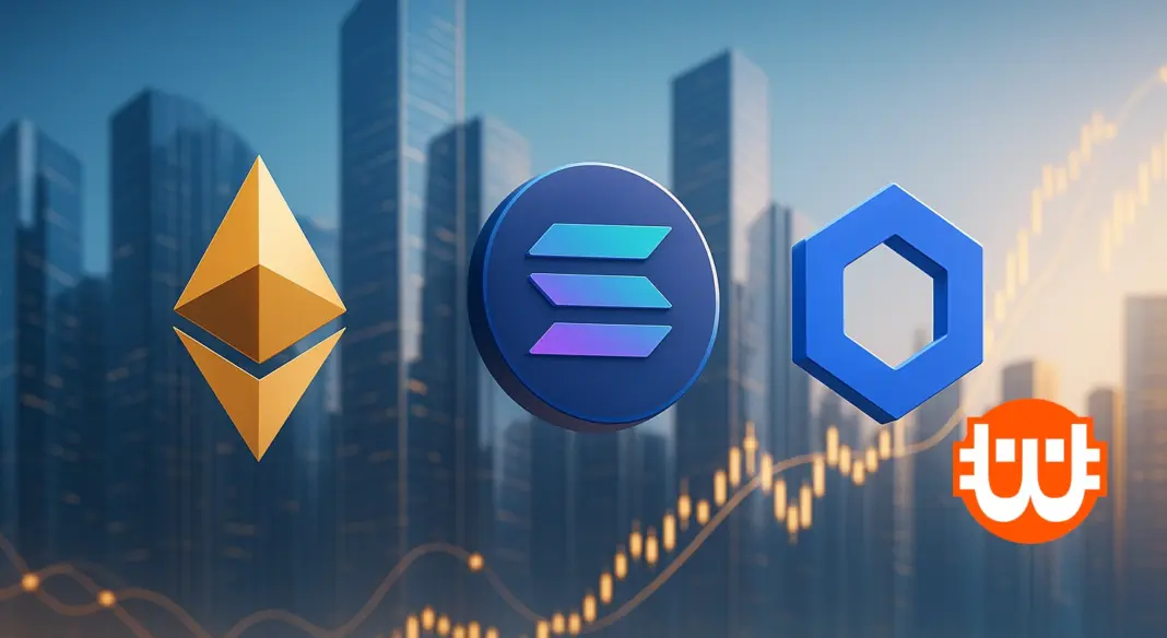 Ethereum, Solana, Chainlink – új intézményi kedvencek 2025 végére