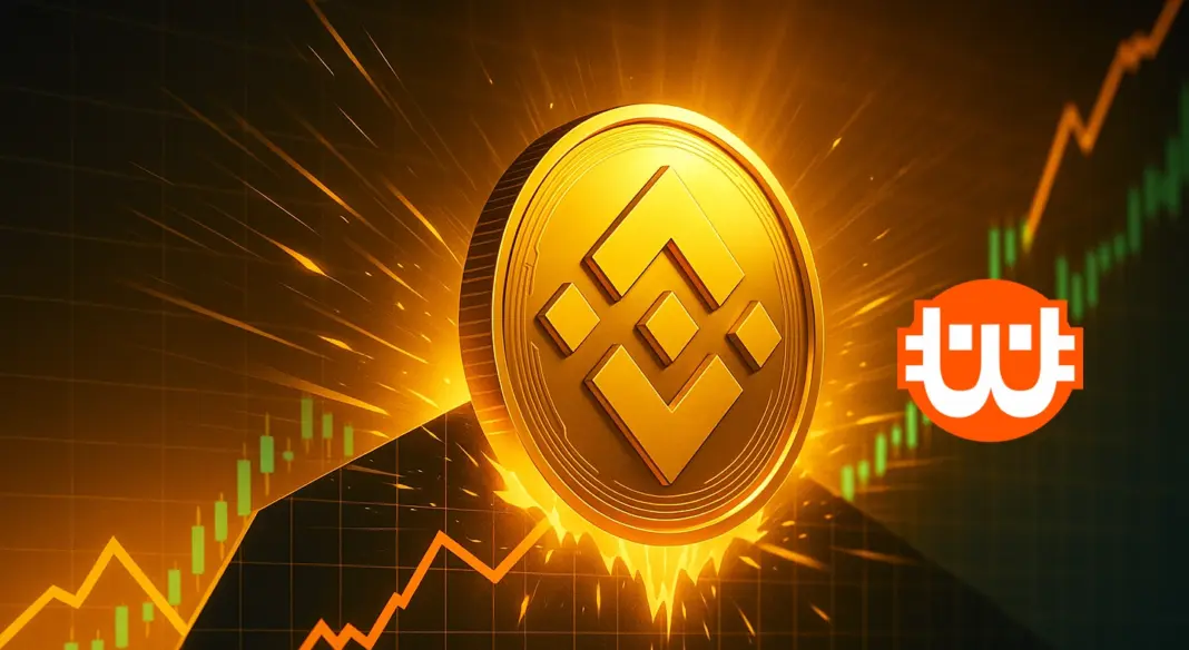 A Binance Coin (BNB) aranyló fénnyel áttör egy digitális grafikonfalat