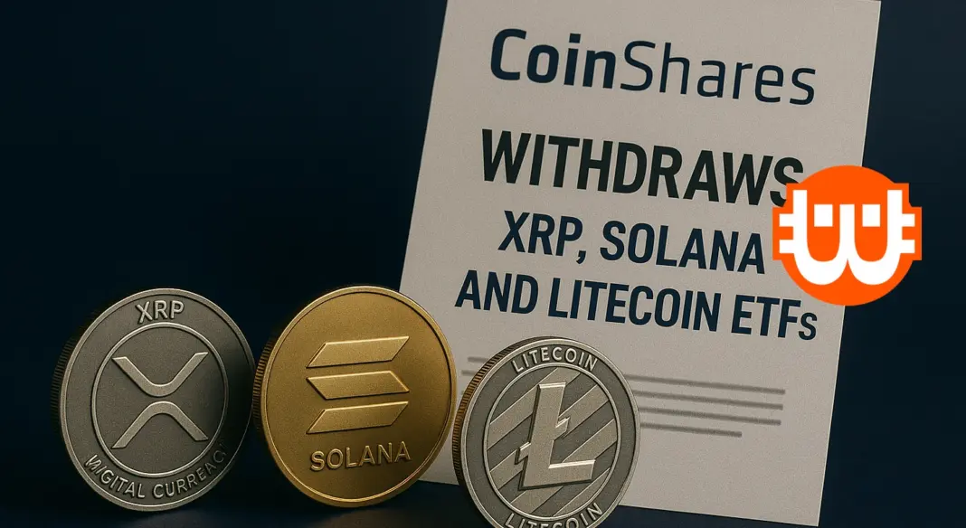 A CoinShares visszavonja az XRP-, Solana- és Litecoin ETF-eket