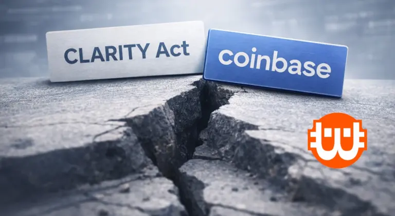 A Coinbase visszalépése a CLARITY Act támogatásától megingatta az amerikai kriptoszabályozást