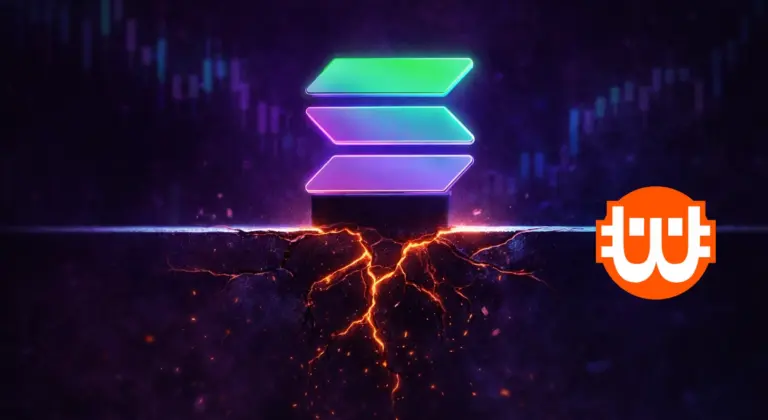 A Solana a penge élén: egyetlen szint választja el a mélyebb korrekciótól