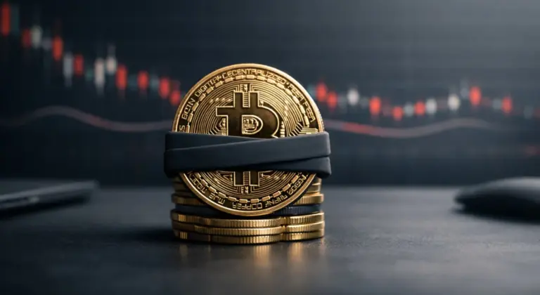 A BTC árfolyama 67.000 dollár közelében szűkül, miközben a volatilitás többhetes mélypontra esik