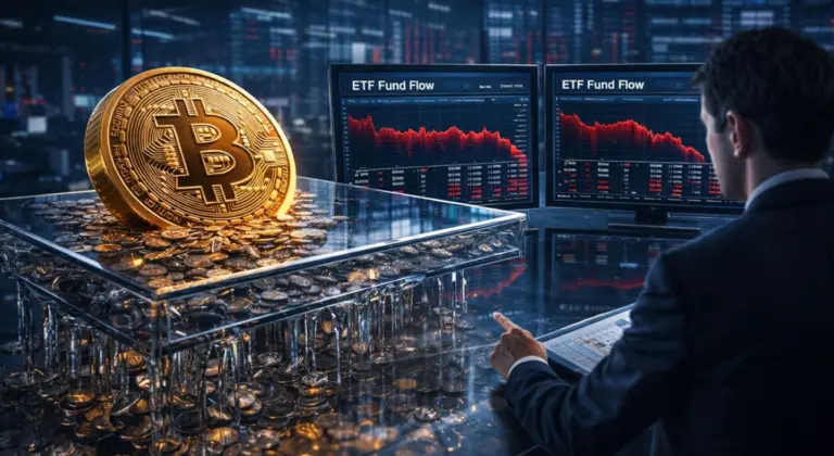 Bitcoin hírek: A BTC nyomás alá került, miközben az ETF-kiáramlások mélyülnek és a hálózati aktivitás is figyelmeztető jeleket mutat