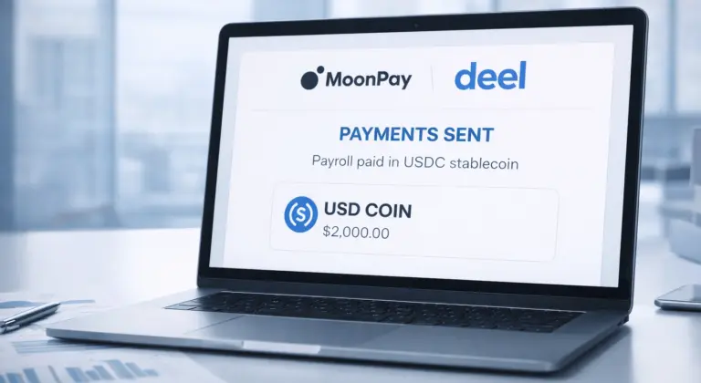 Stablecoin bérkifizetés indul a Deel és a MoonPay együttműködésében