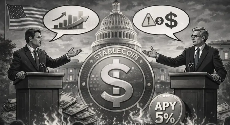 Stablecoin hozamvita Washingtonban