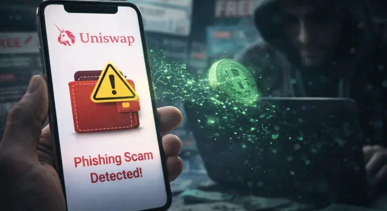 Uniswap-figyelmeztetés: csaló hirdetések miatt ürülnek a tárcák