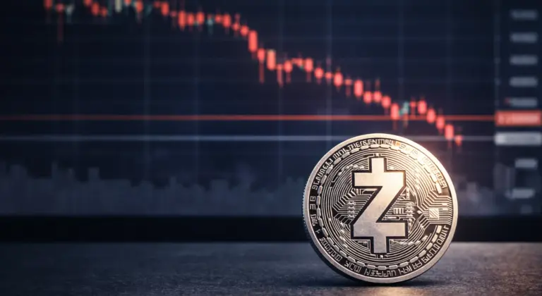 Erős eladási hullám a Zcash piacán – kritikus szint közelében az ár